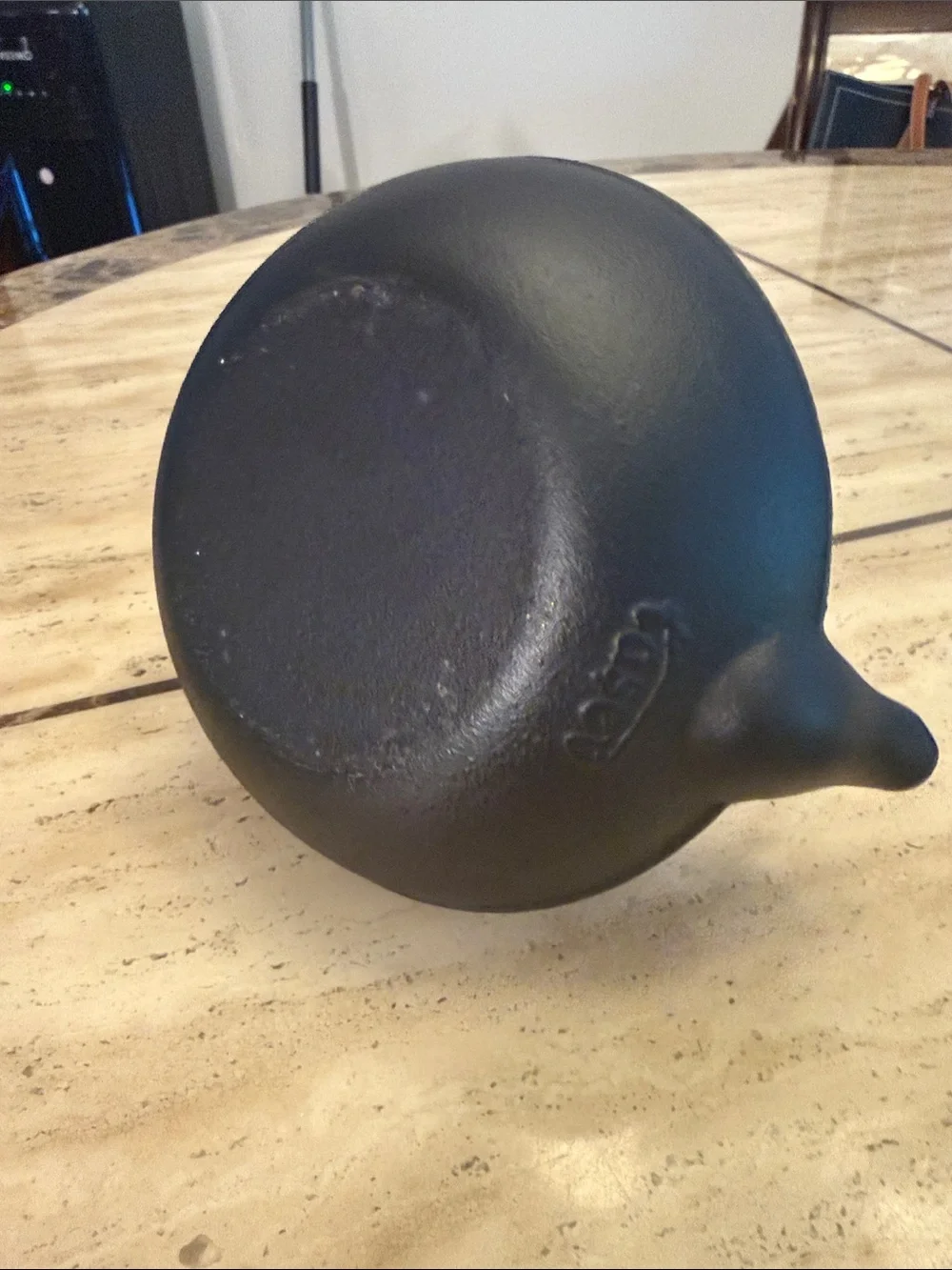Cast Iron Black Japanese-Style Teapot with Handle